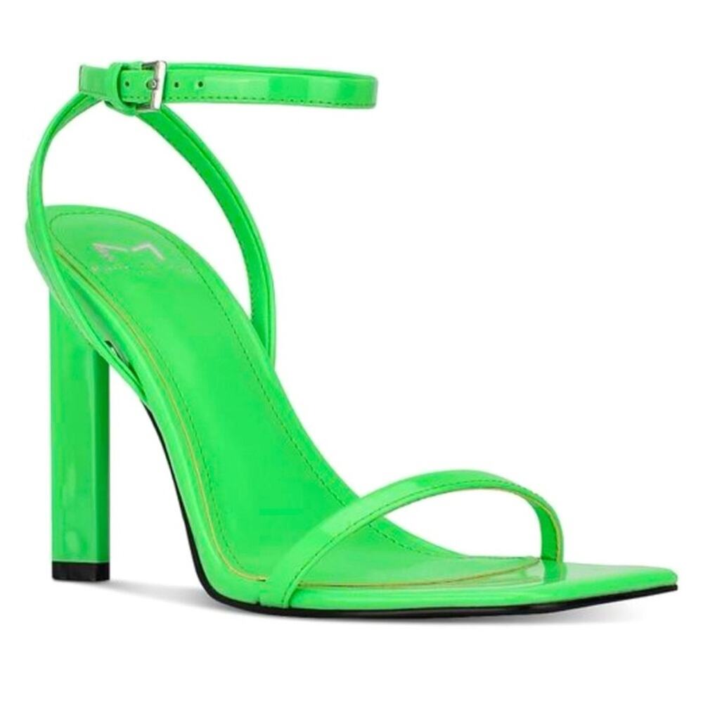 Marc Fisher Arthur Lime Green Ankle Strap Sandal Heel, NEW, Size 8.5, MSRP $130
